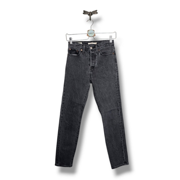 Levi's 24×27.5 Premium Wedgie High Rise Jean – Washed Black / Size 24 - Picture 1 of 10